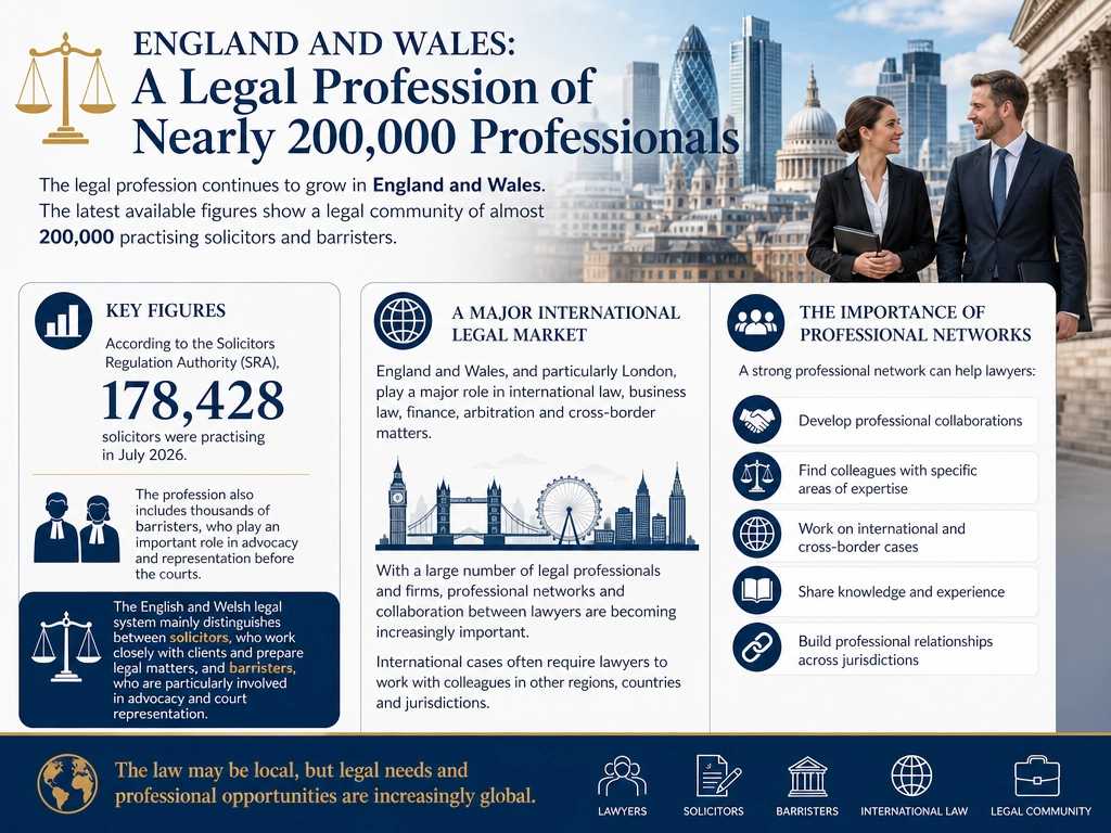 ⚖️ England and Wales: A Legal Profession of Nearly 200,000 Professionals