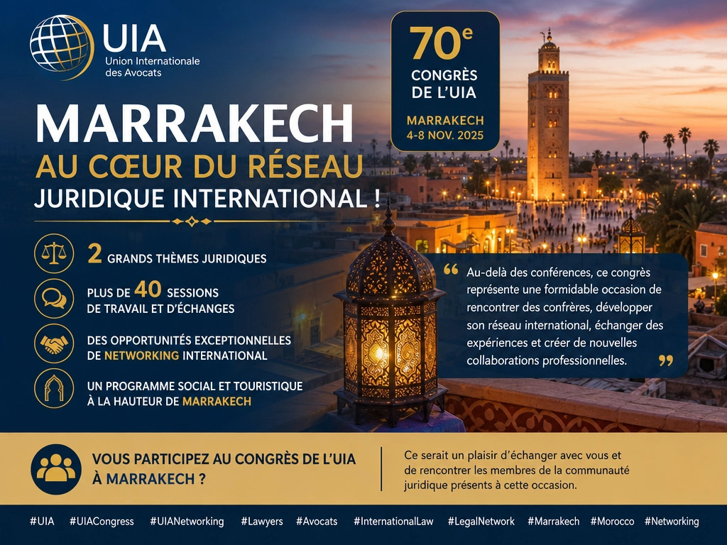 🌍 Marrakech au cœur du réseau juridique international !