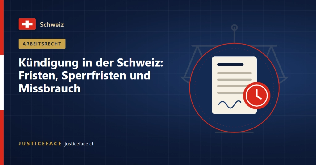 Kündigung in der Schweiz: Fristen, Sperrfristen und missbräuchliche Kündigung